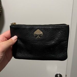 Kate Spade Black Pouch with Gold Accents